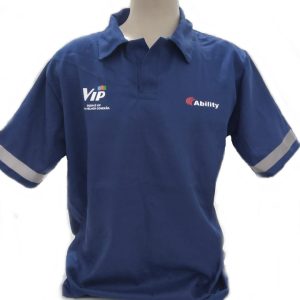 Camisa Polo Manga Curta Na Cor Azul Royal - Padrão VIP