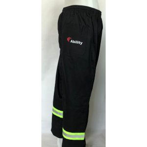 Calça Total Elástico Na Cor Preto Com Faixa Refletiva - Padrão Ability