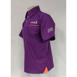 Camisa Polo Manga curta Na Cor Púrpura - Padrão Vivo
