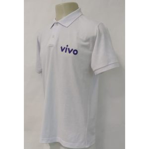 Camisa Polo Manga Curta Na Cor Branco (Porta a Porta) - Padrão Vivo