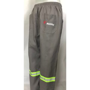 Calça Total Elástico Na Cor Cinza Com Faixa Refletiva - Padrão Ability