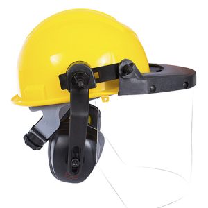 Capacete Conjugado Protetor Facial e Abafador de Ruído